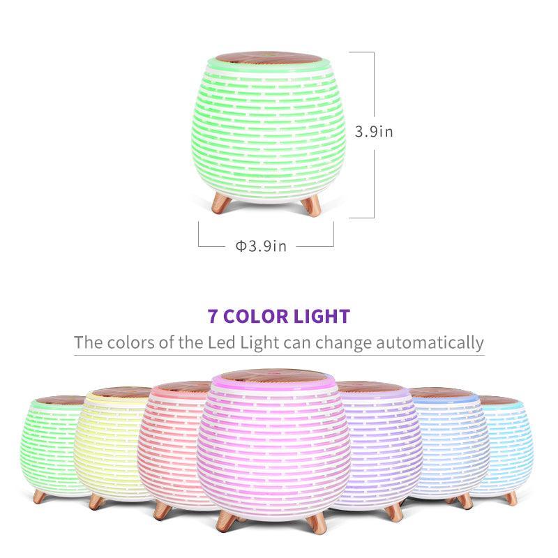 USB Diffuser Stripe Wood Table Lamp (90ml) | Shop Diffuser | PAI Wellness