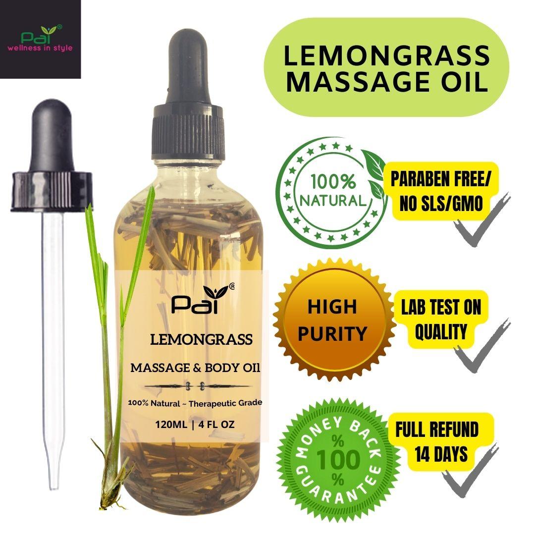 PAI Wellness Lemongrass Body Massage Oil - PAI Wellness